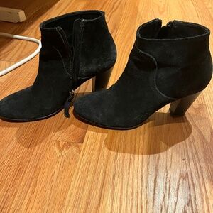 Suede heeled booties, EU 39